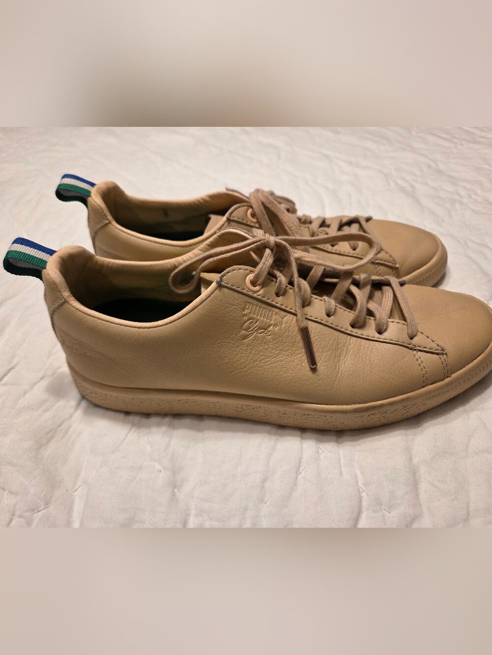 Puma x Big Sean Clyde Lesthee Sneakers Tan Natural Vachetta Size 7.5 Mens